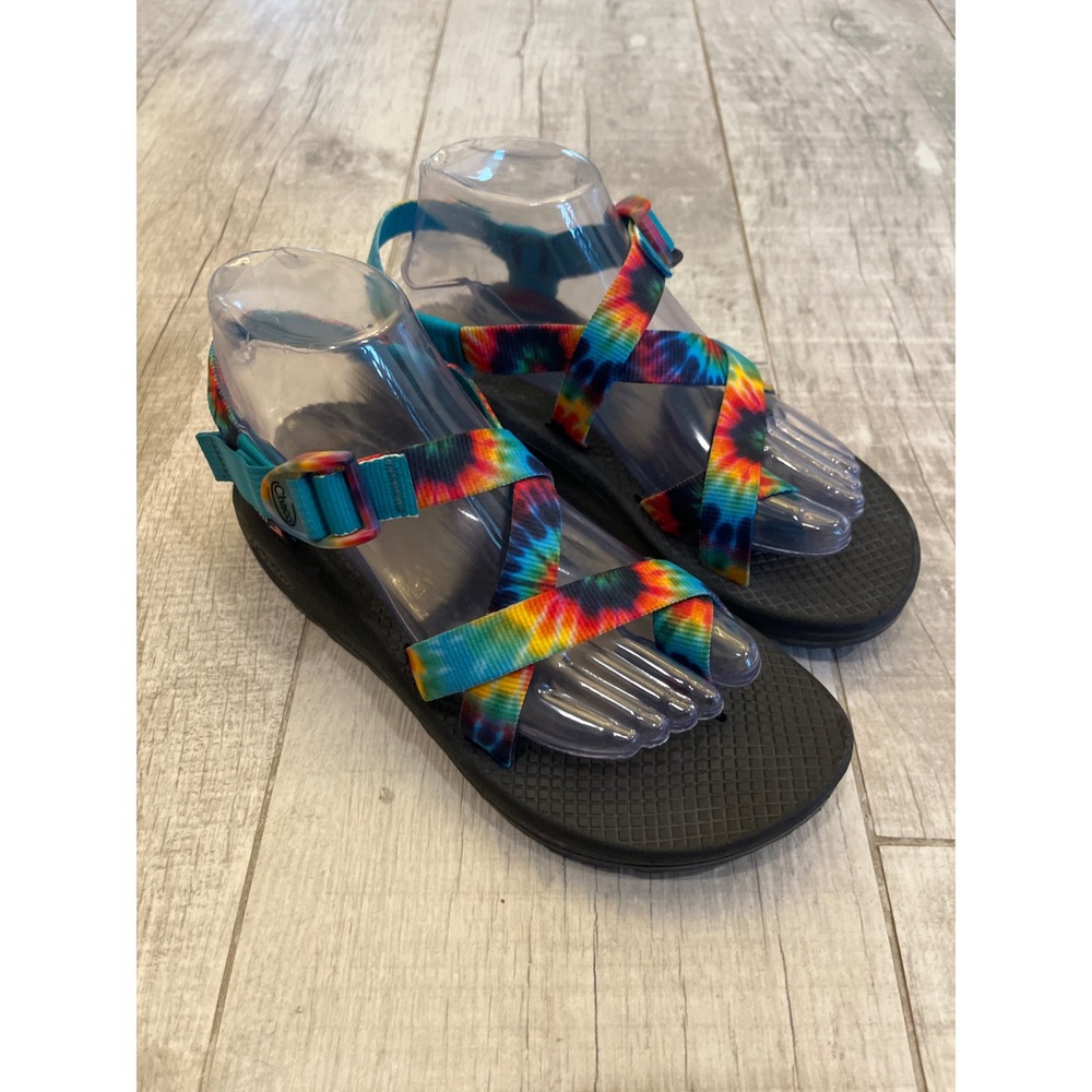 Chaco‎ Z Cloud 2 Tie Dye Athletic Sandals Womens 8 Toe Loop Assembled in USA